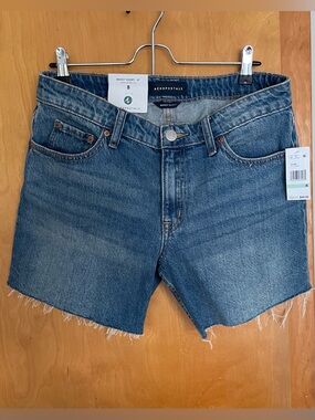 Aéropostale Baggy Denim Shorts - Size 8 - 6" Inseam - Non-Stretch NWT